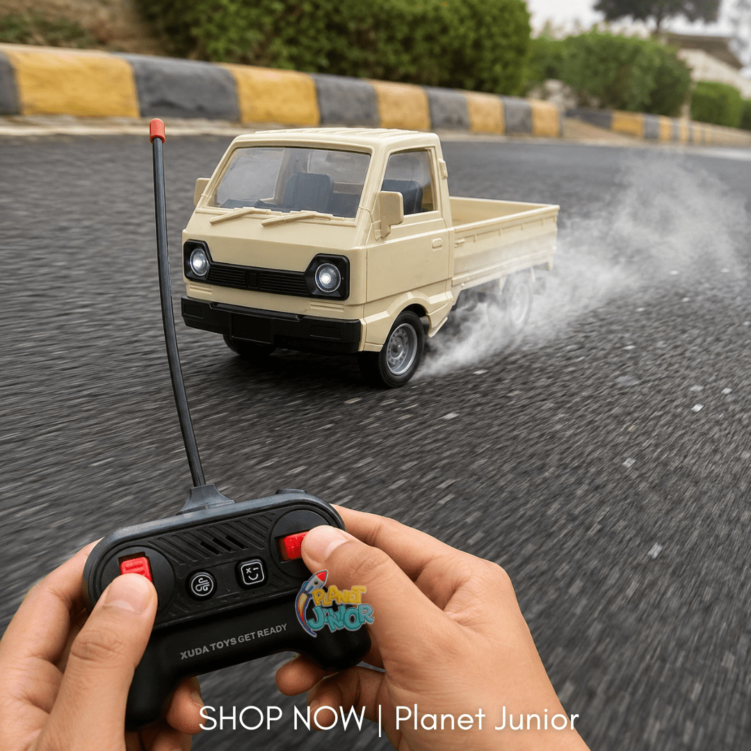Rechargeable RC Mini Pickup Truck with Smoke Effect, Lights & Remote Control