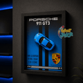 Porsche 911 GT3 Wall Diecast Car Frame | 3D Sports Car Wall Décor