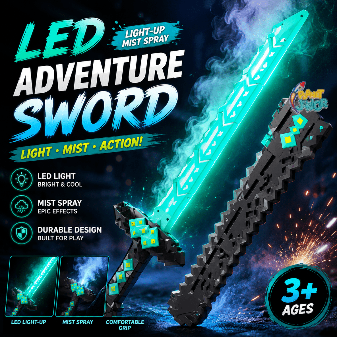 LED Light-Up Mist Spray Adventure Sword