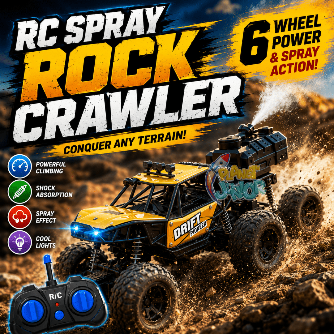 1:18 RC 6-Wheel Spray Rock Crawler with Lights