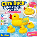 Cute Duck Family Bath Toy Set with Mother Duck & Baby Ducklings
