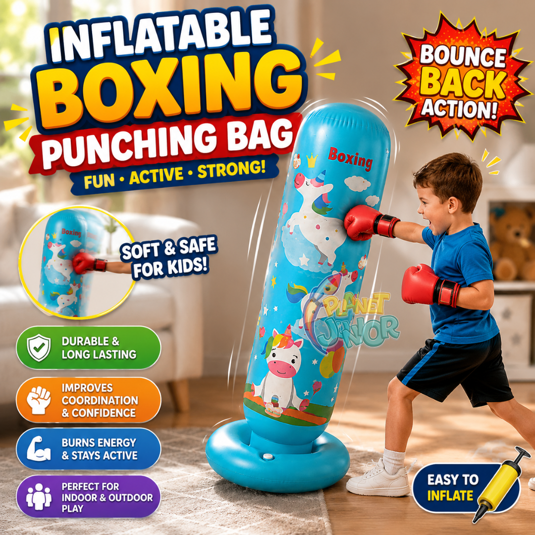 Inflatable Kids Boxing Punching Bag – Freestanding Punch Trainer | 4ft