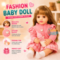 Fashion Baby Doll with Stylish Outfit & Feeding Bottle for Kids