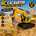 RC Excavator Construction Truck with Remote Control & Movable Digging Arm