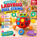 Interactive Ladybug Pull String Sensory Toy for Babies