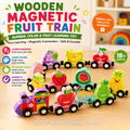 Wooden Magnetic Fruit Train – Number, Color & Fruit Learning Toy