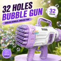 32-Hole Electric Bubble Gun for Kids