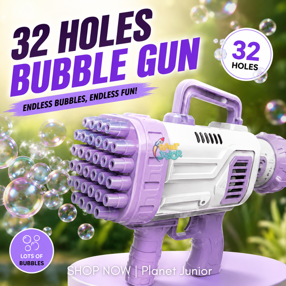 32-Hole Electric Bubble Gun for Kids