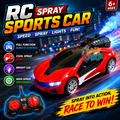 RC Spray Sports Car with Remote Control & Light Effects