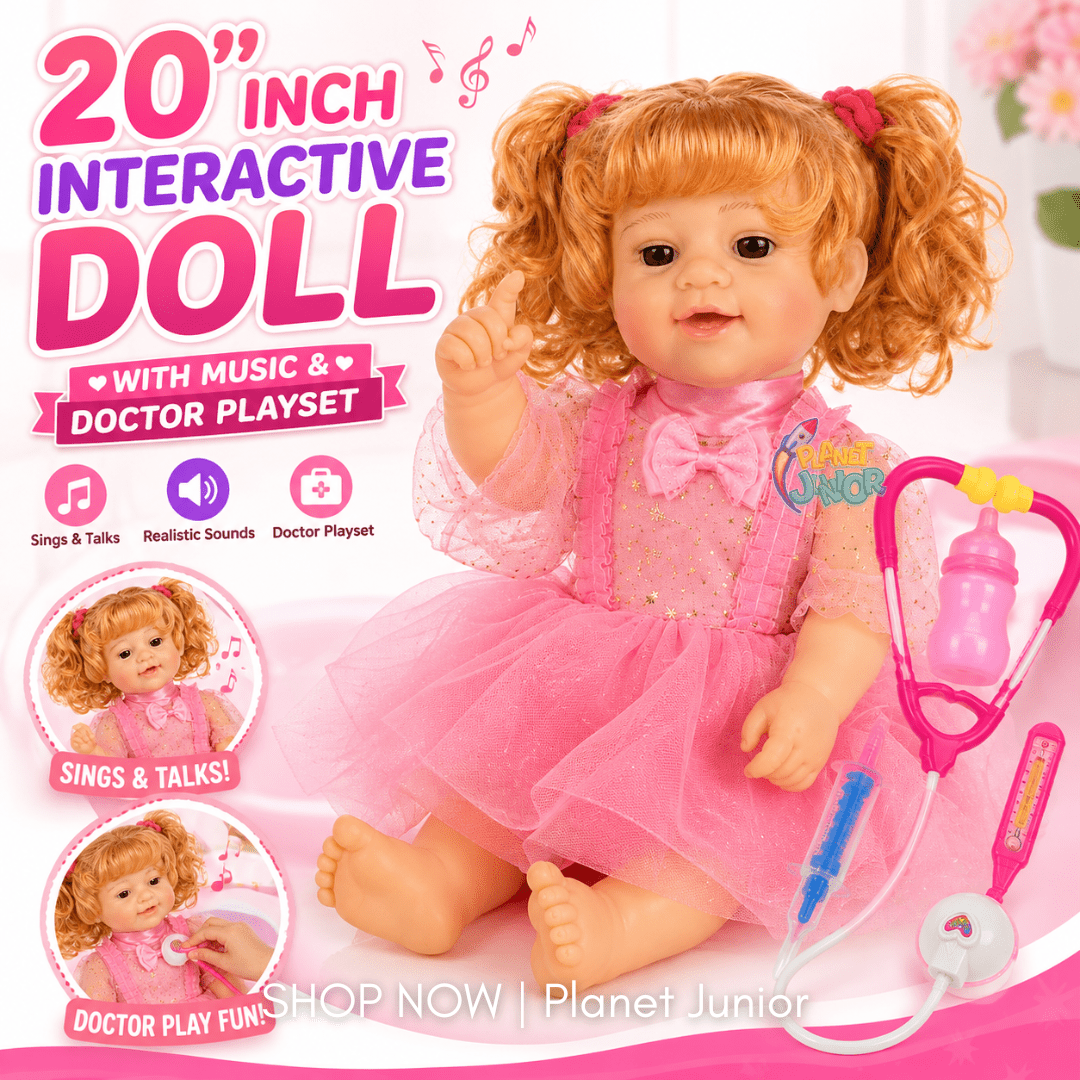 20 inch Interactive Doll with Music & Doctor Playset