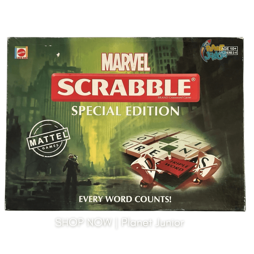 Marvel-Themed Scrabble Word Board Game for 2–4 Players