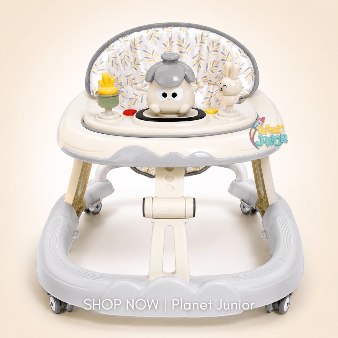 Premium Foldable Baby Walker with Animal Activity Tray