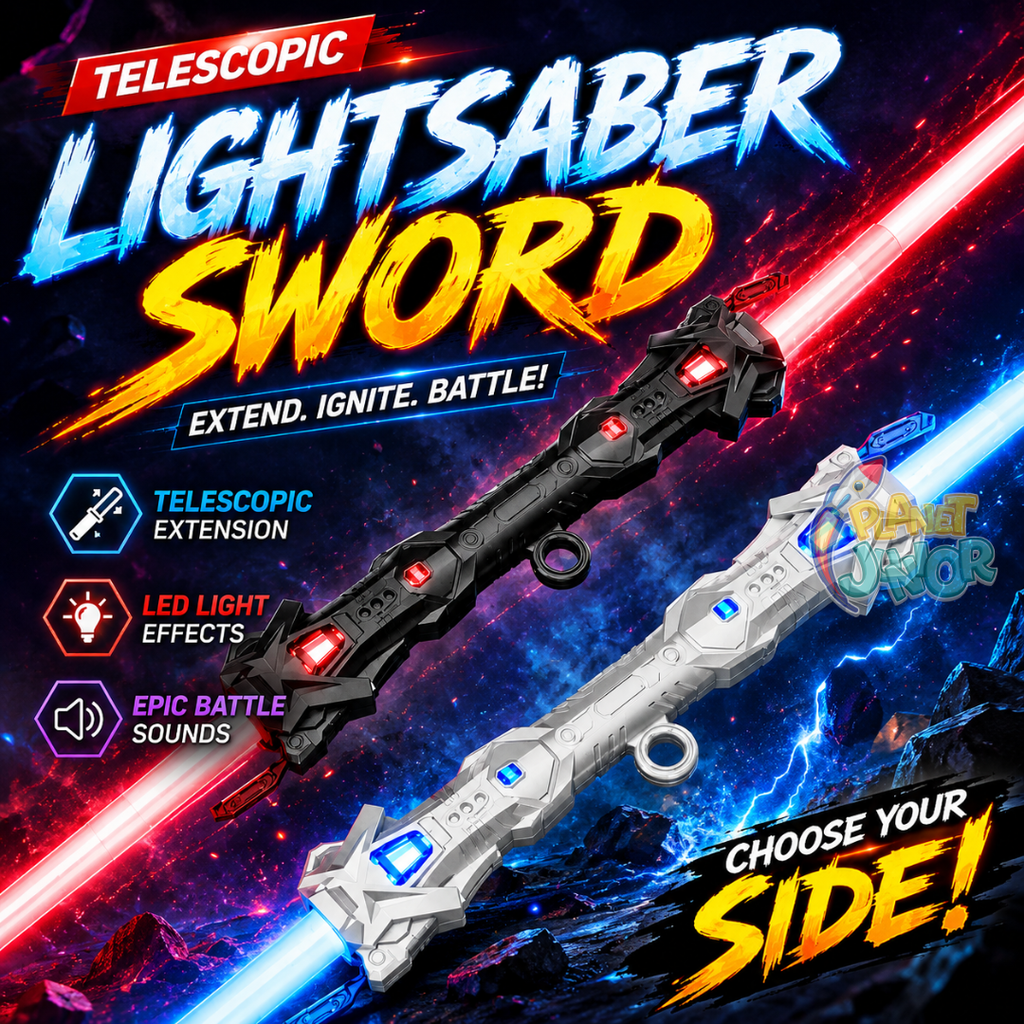 ⚔️ LED Double-Headed Chargeable Telescopic Sword – Light-Up Action