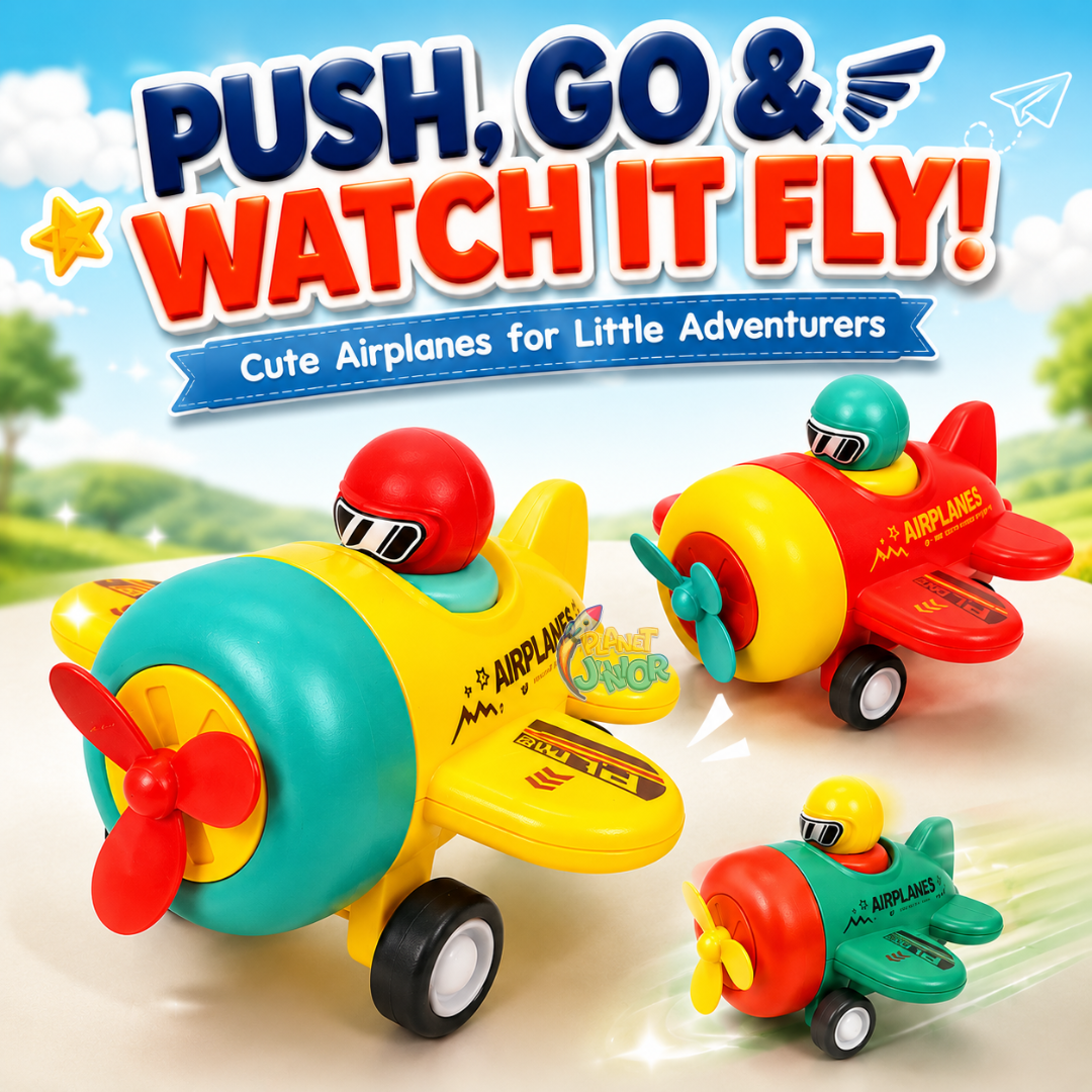 Press & Go Cartoon Aircraft for Kids | 1 Pcs