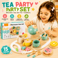 Wooden Afternoon Tea Party Play Set – 15 Pieces