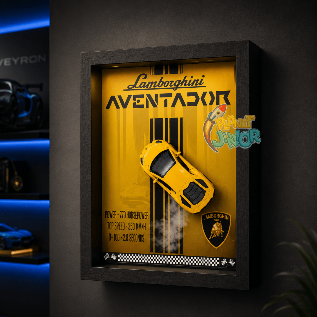 Lamborghini Aventador 3D Car Wall Frame - Sports Car Decorative Display