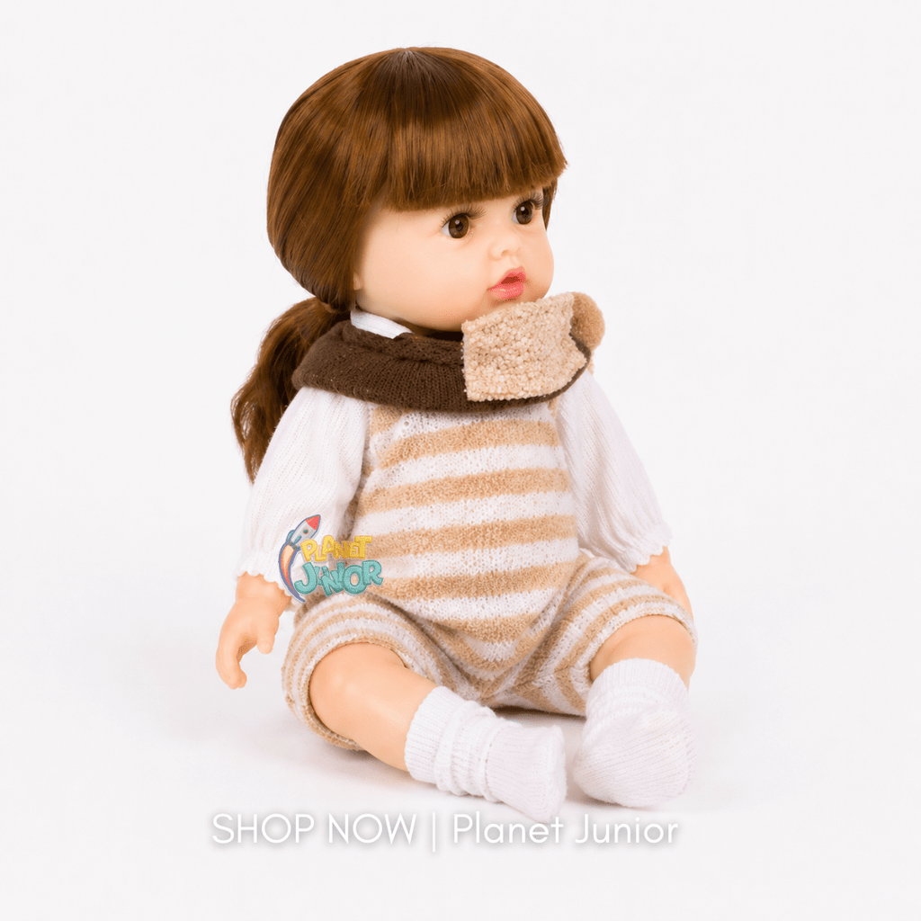 Realistic Fashion Doll with Long Hair & Knitted Outfit