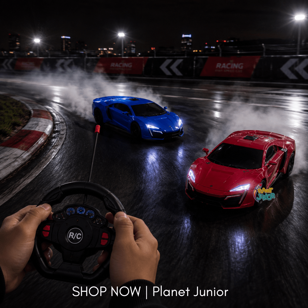 RC Sports Car with Steering Wheel & Pedal Control Set