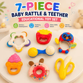 7-Piece Baby Rattle & Teether Educational Toy Set