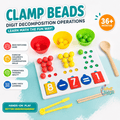 Wooden Clamp Beads Math Learning & Counting Activity Set