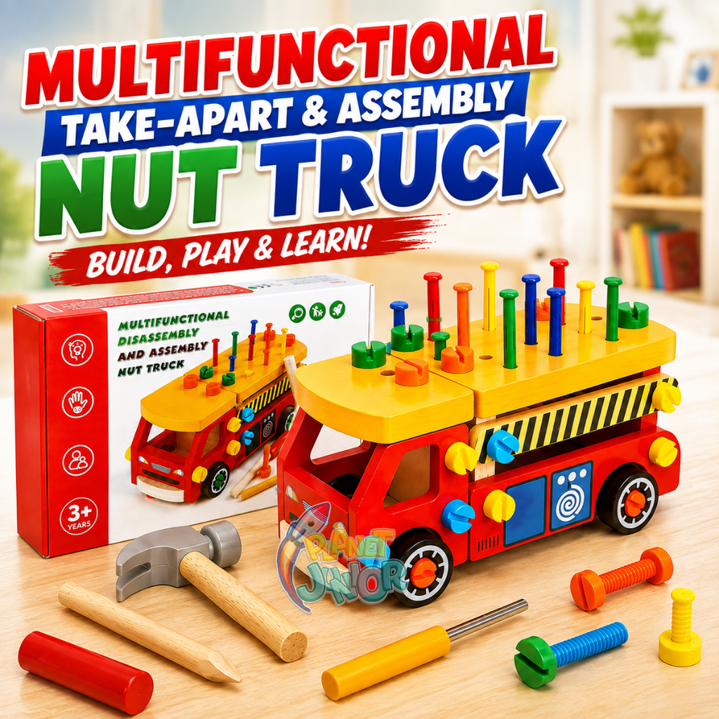 Multifunctional Take-Apart & Assembly Nut Truck Tool Playset for Kids