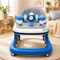 4-in-1 Foldable Baby Learning Walker with Activity Toy Tray