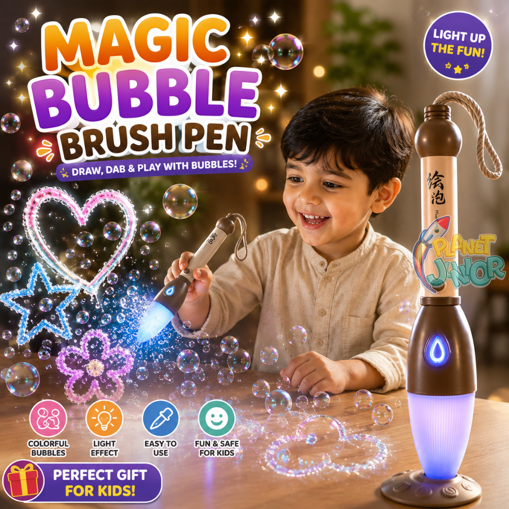 Magic Bubble Brush Pen with Light Effect & Creative Bubble Play