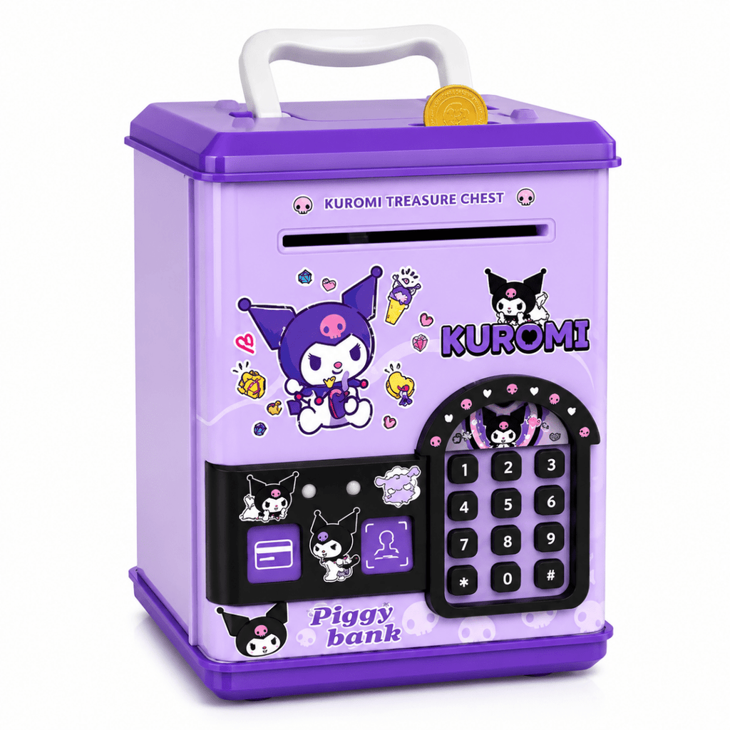 Cute Kuromi Piggy Bank with Password Lock, Electronic Keypad & Coin Saving Storage