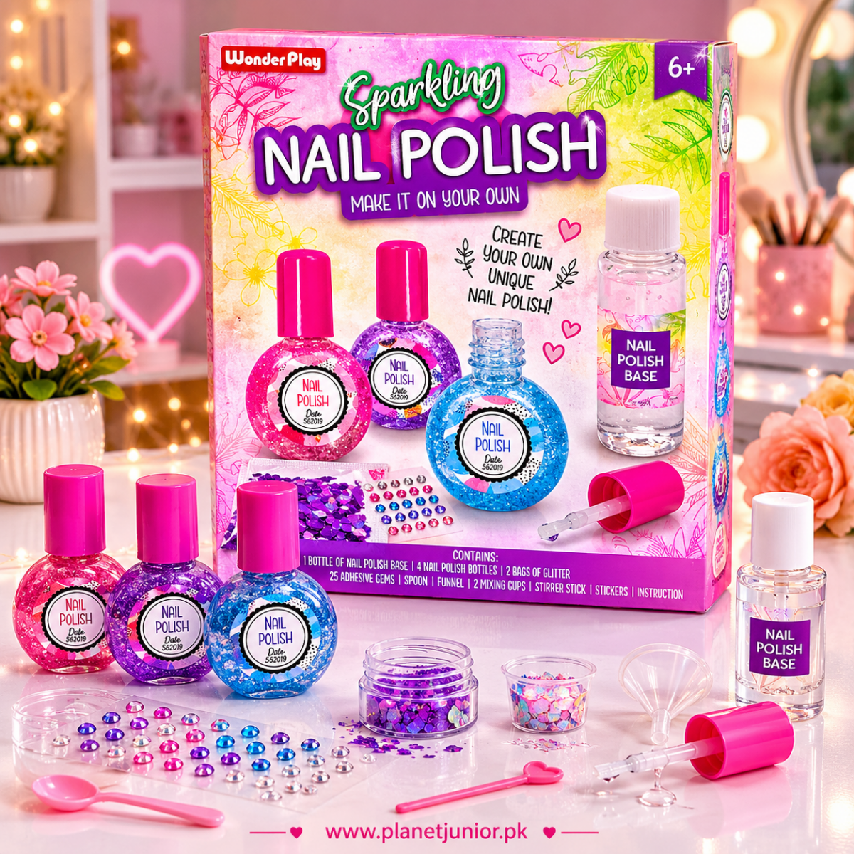 DIY Sparkling Nail Polish Making Kit for Kids