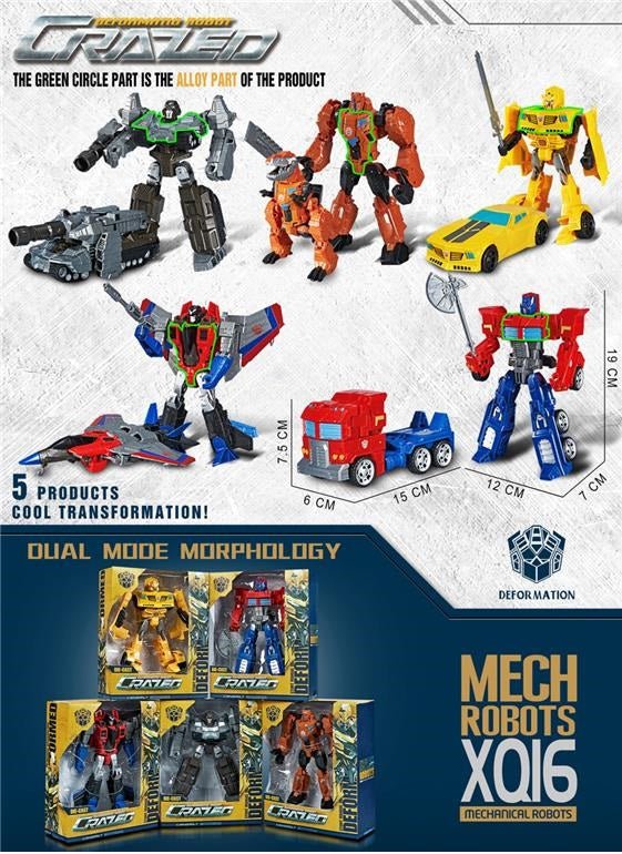 2-in-1 Transforming Alloy Robot Car –  Action Figure