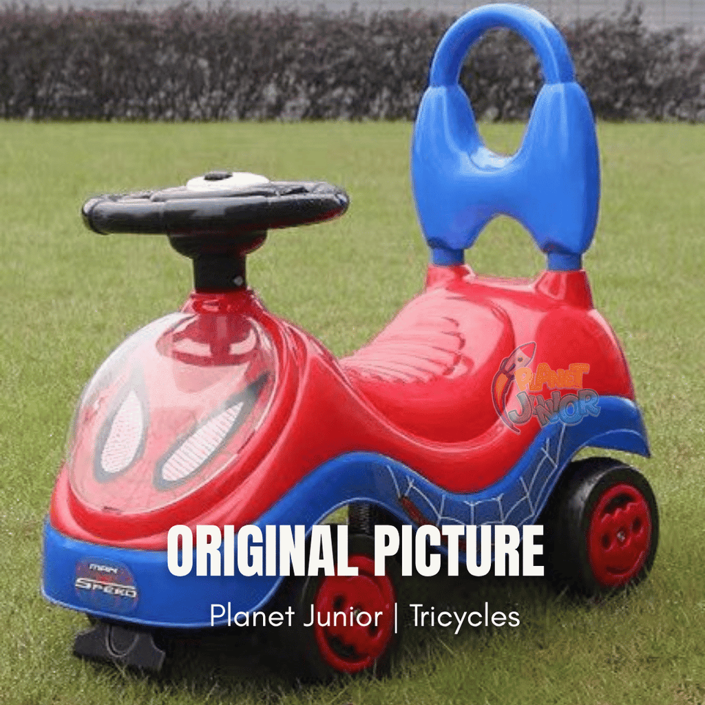 🕷️ Spider Themed Kids Tolo Ride-On Car with Music & Horn