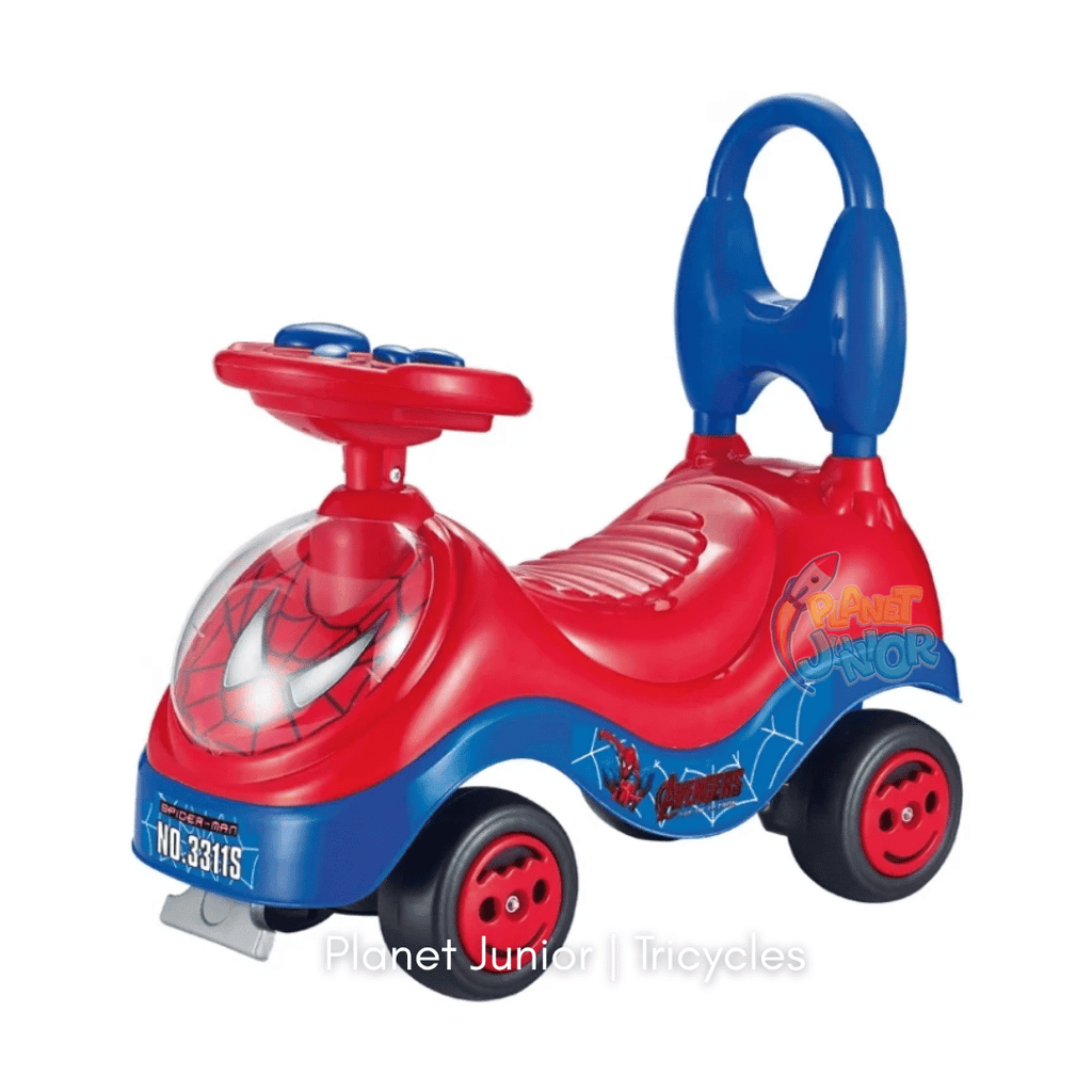 🕷️ Spider Themed Kids Tolo Ride-On Car with Music & Horn