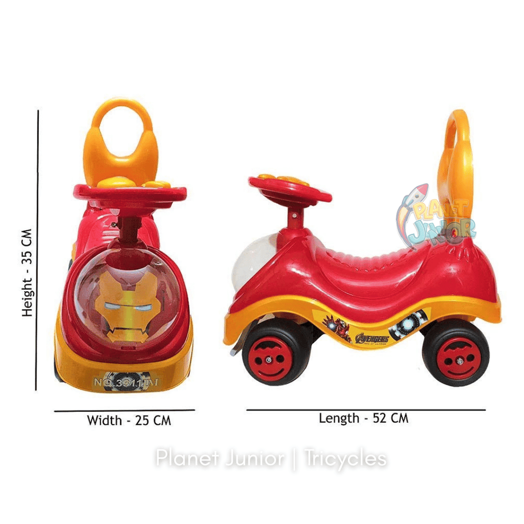 🦸 Iron Man-Themed Kids Tolo Ride-On Car with Music & Horn