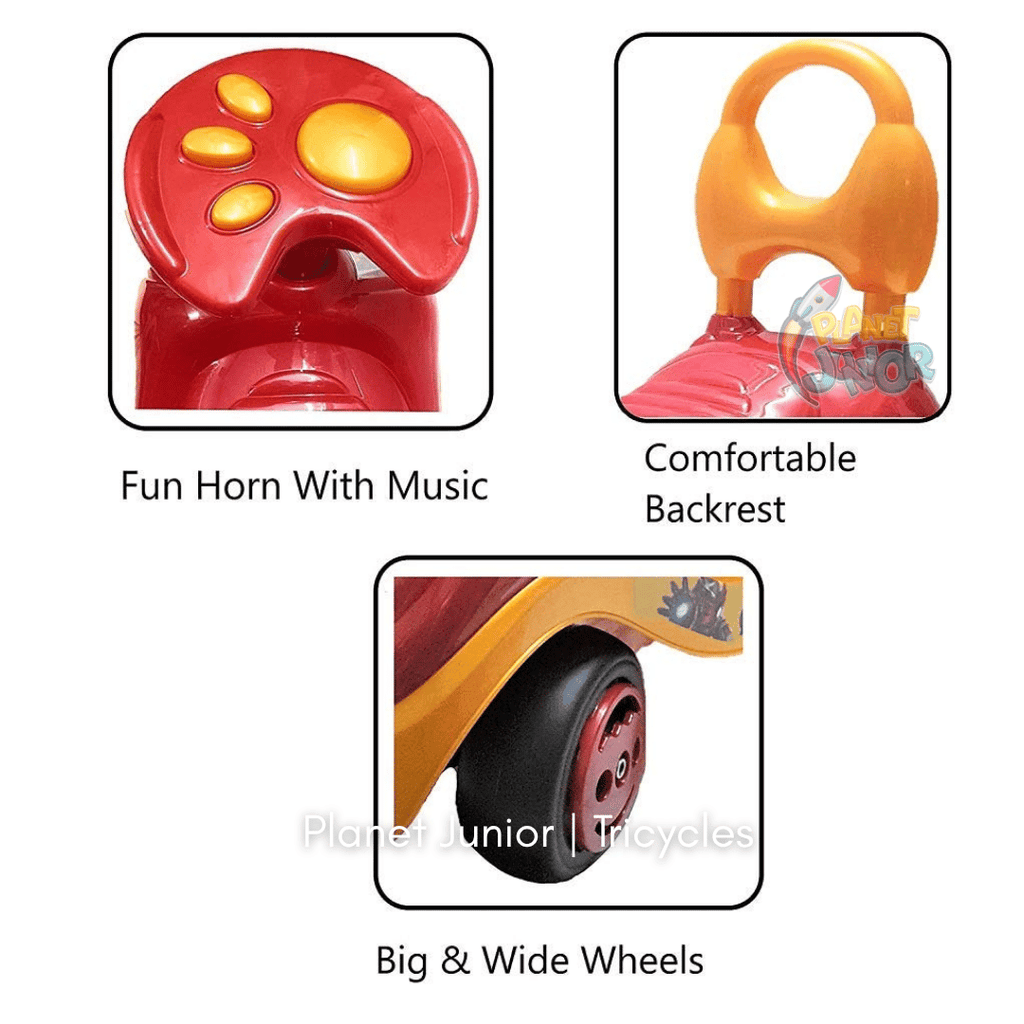 🦸 Iron Man-Themed Kids Tolo Ride-On Car with Music & Horn