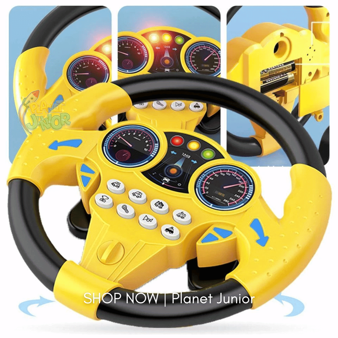 Interactive Steering Wheel Toy for Kids – Lights, Sounds & Real Driving Fun