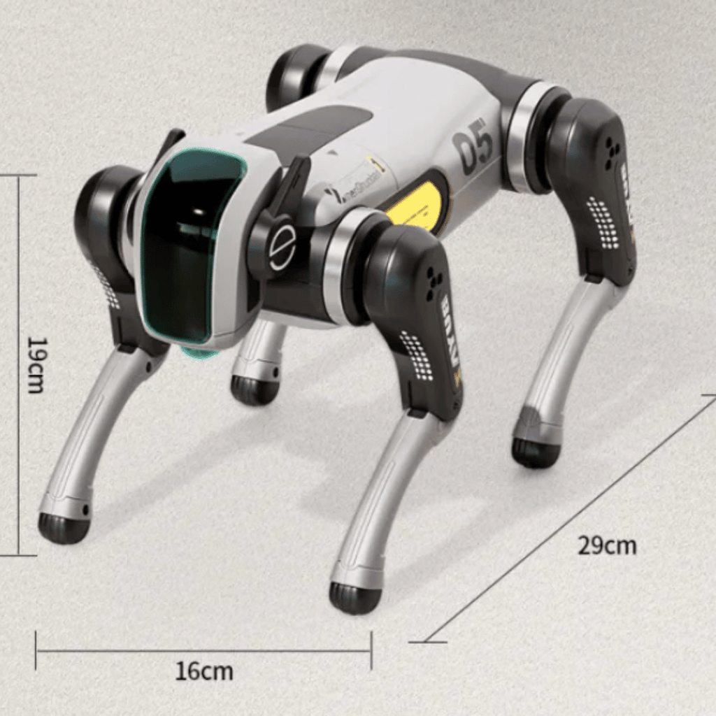 AI Smart Bionic Robot Dog – Remote Control Programmable Robot Pet with LED Lights, Music &amp; Stunt Actions