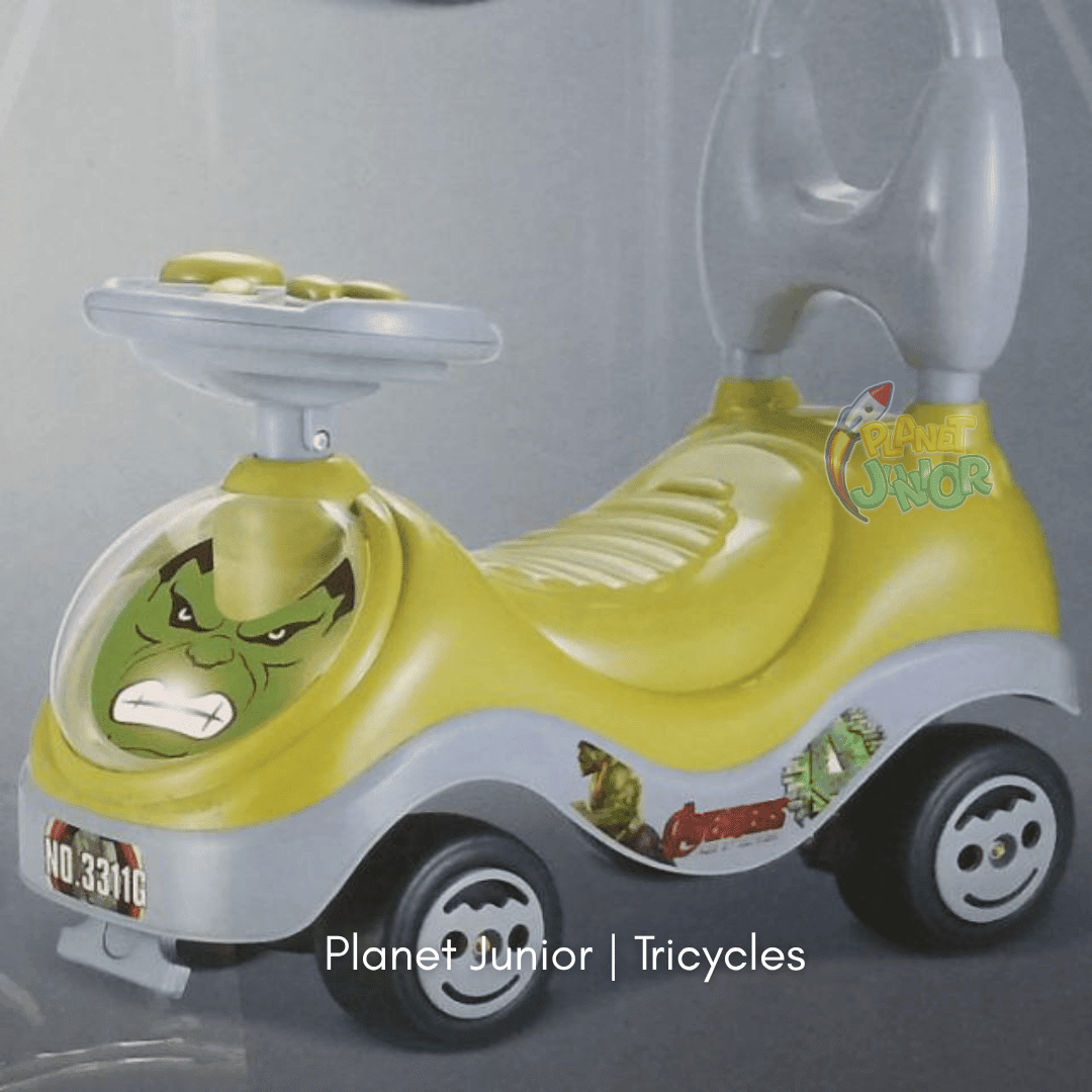 💚 Hulk-Themed Kids Tolo Ride-On Car with Backrest & Steering Wheel