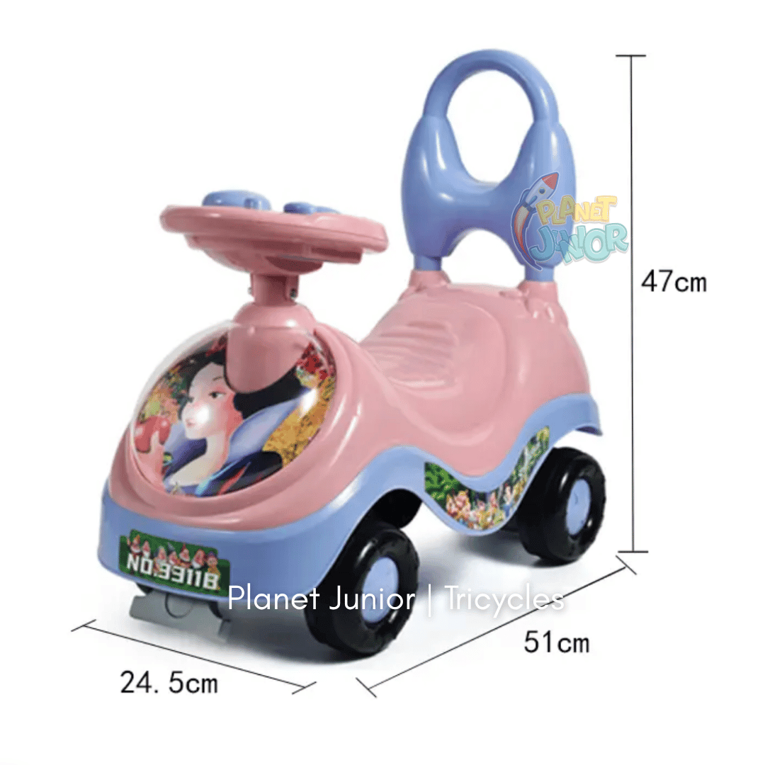 👑 Princess-Themed Kids Tolo Ride-On Car with Music & Horn
