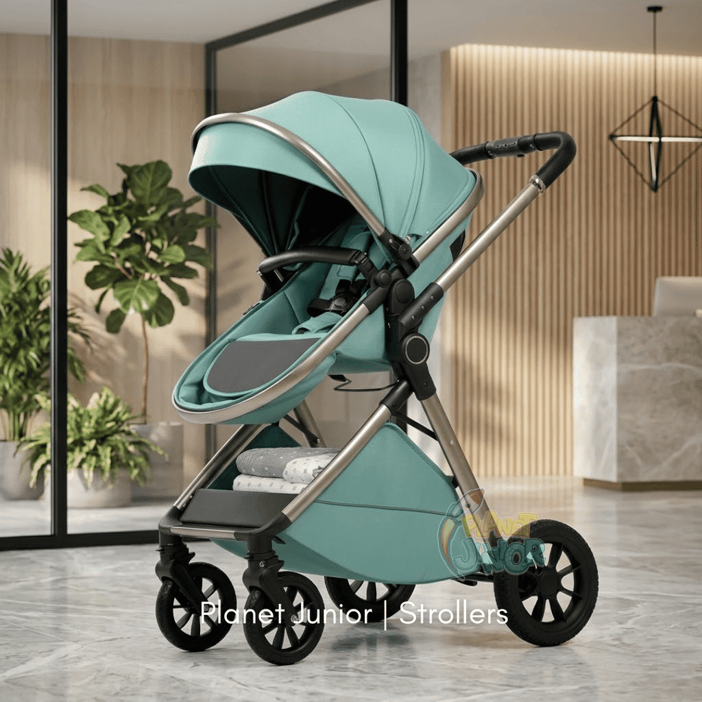 Kidilo Luxury 2-in-1 Reversible Baby Stroller with Mommy Bag