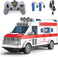 2.4G Remote Control Ambulance – Flashing Lights & Rescue Sound Emergency Truck for Kids
