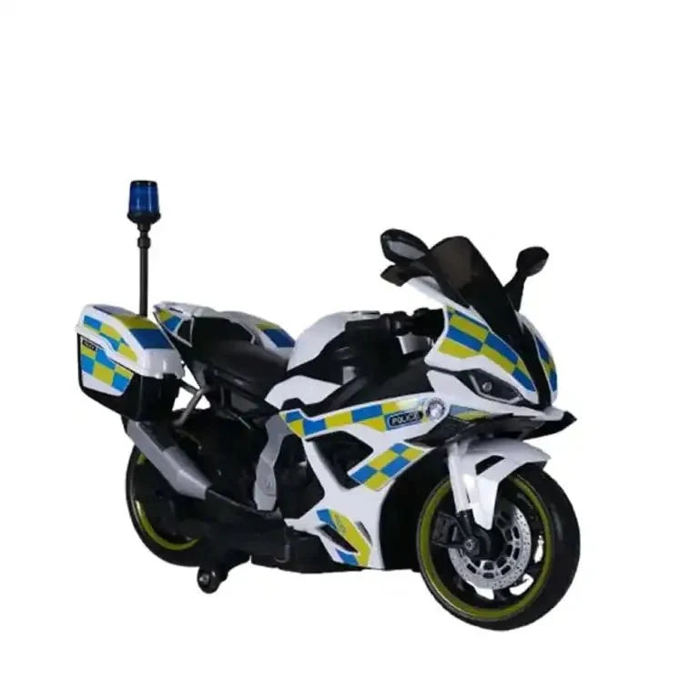 1:12 Scale Police Patrol Die-Cast Motorcycle Model