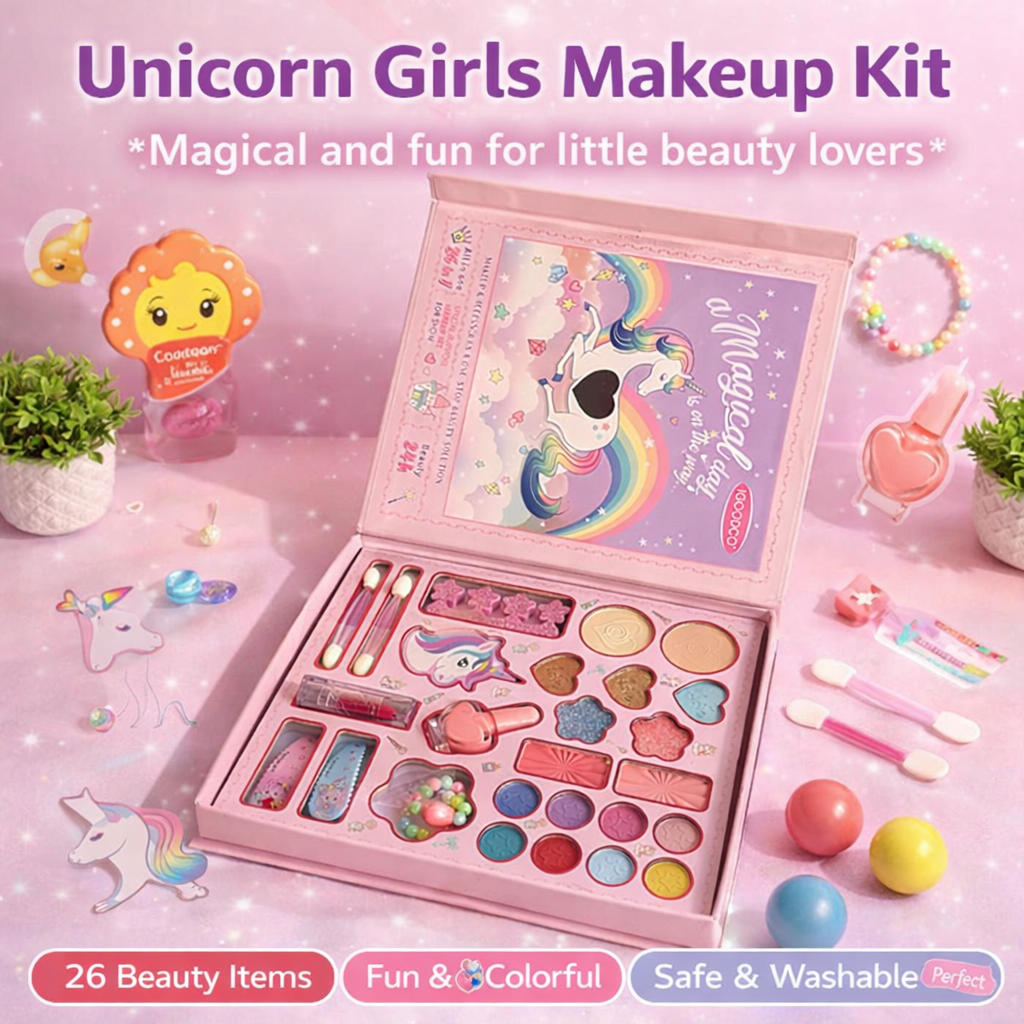 26 in 1 Unicorn Magical Makeup & Accessories Set