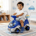 🛡️ Captain America-Themed Kids Push Ride-On Car with Steering Wheel & Backrest