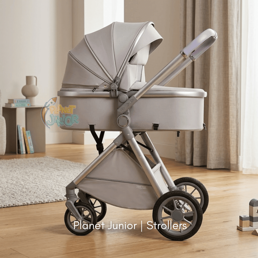 Kidilo Luxury 3-in-1 Baby Stroller, Car Seat & Mommy Bag Travel System