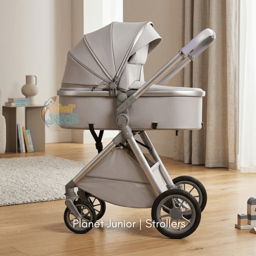 Kidilo Luxury 3-in-1 Baby Stroller, Car Seat & Mommy Bag Travel System