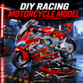 2-in-1 Take-Apart Motorcycle Workshop Building Set