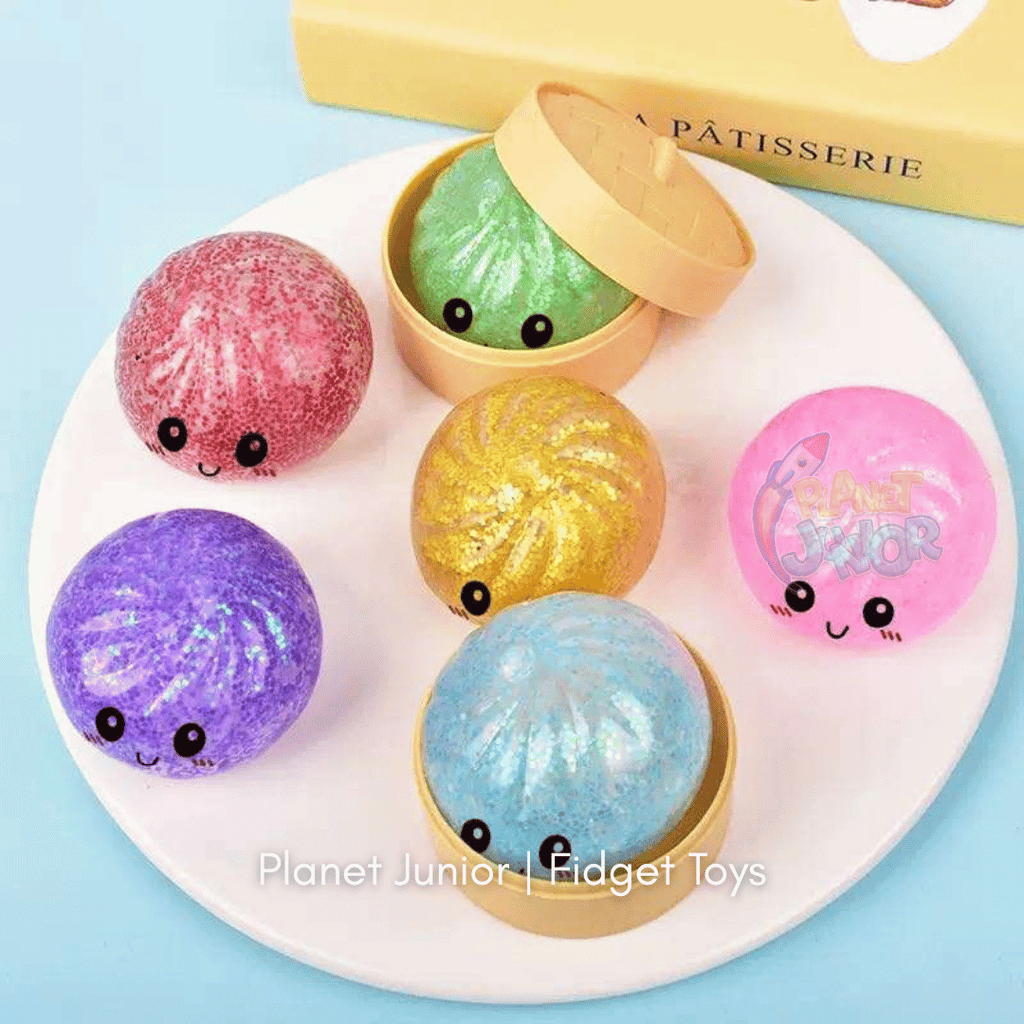 Mini Glitter Dumpling Squishy with Imported Maltos – Mystery Blind Bun