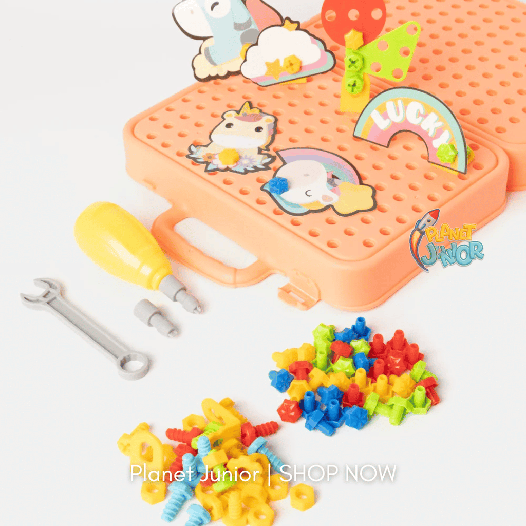 DIY Unicorn Creative Puzzle Box – STEM Building & Construction Set | 163 Pcs