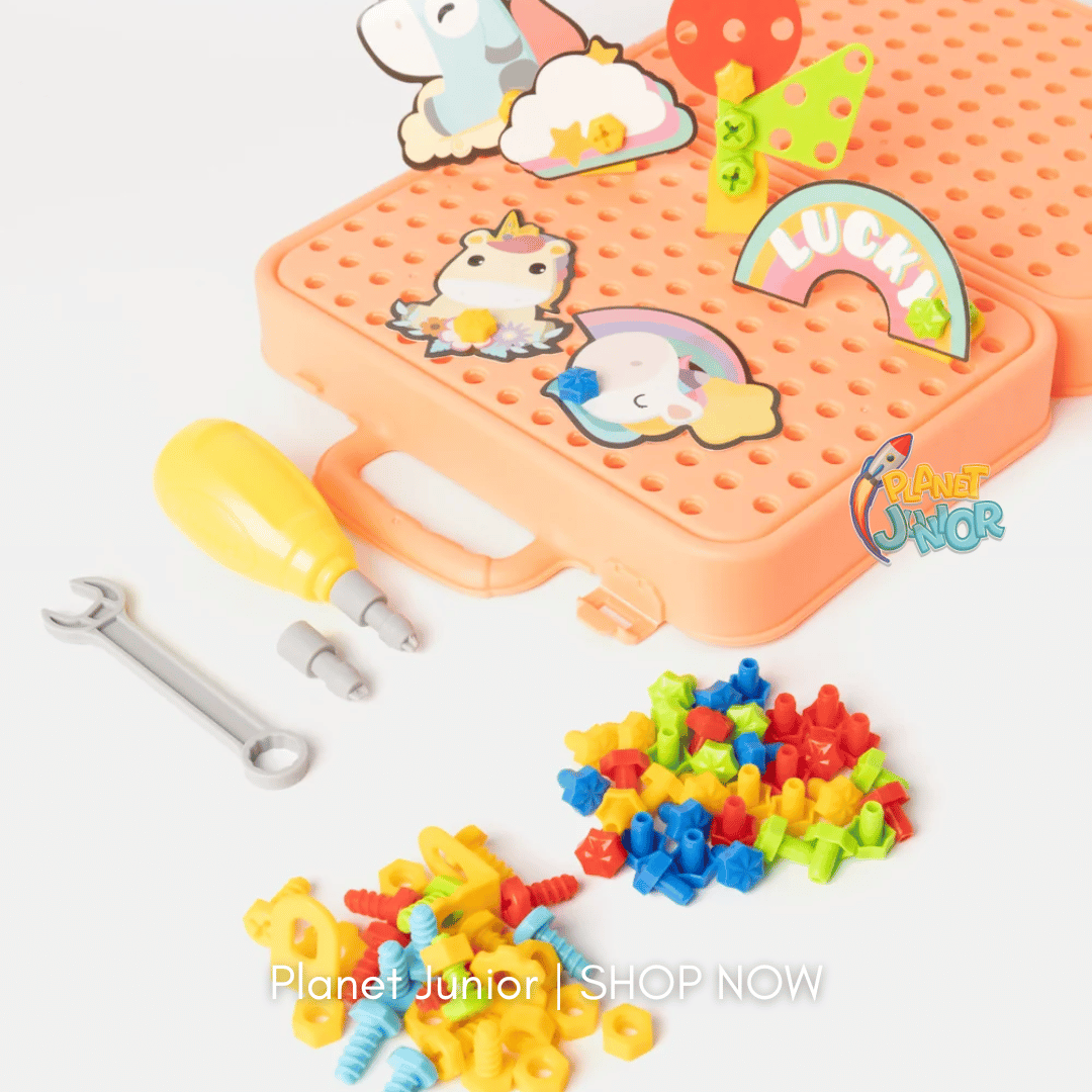 DIY Unicorn Creative Puzzle Box – STEM Building & Construction Set | 163 Pcs