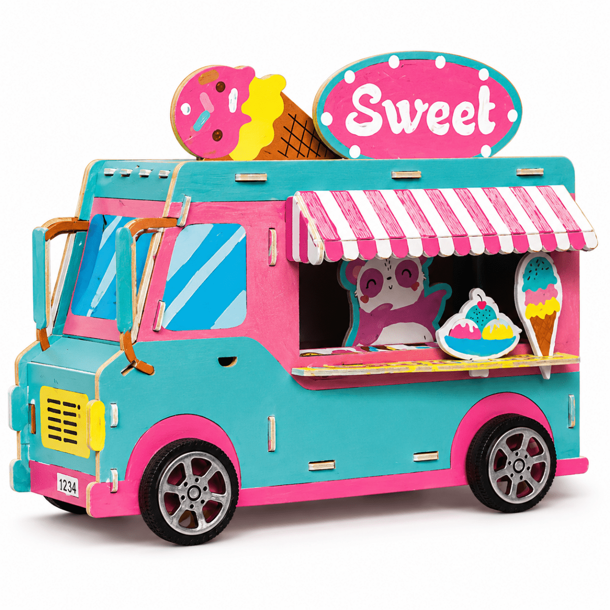 Ice Cream Truck Paint-by-Number 3D Puzzle Kit